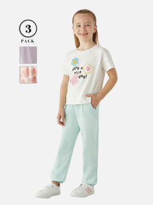 JUNIORS by Babyshop Track Pant For Girls(Purple, Pack of 1)