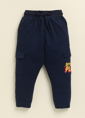CRAZYPENGUIN ELITE Track Pant For Boys(Dark Blue, Pack of 1)