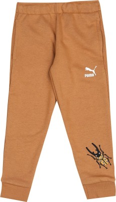 PUMA Track Pant For Boys(Brown, Pack of 1)