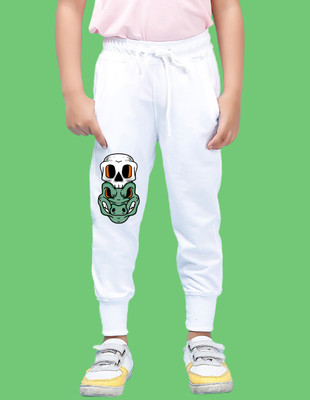 Nusyl Track Pant For Boys(White, Pack of 1)