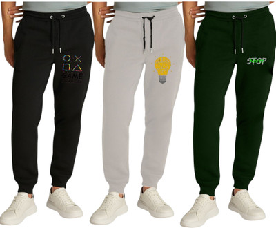 ENZIKO Track Pant For Boys(Multicolor, Pack of 3)