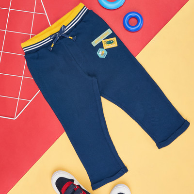 Pantaloons Baby Track Pant For Baby Boys(Blue, Pack of 1)