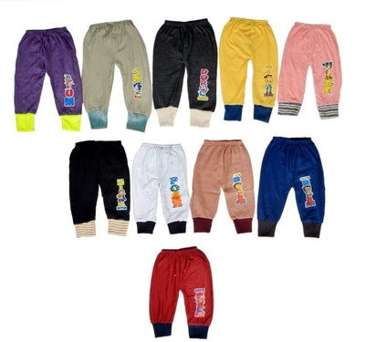 ASWADAN Track Pant For Baby Boys & Baby Girls(Multicolor, Pack of 10)