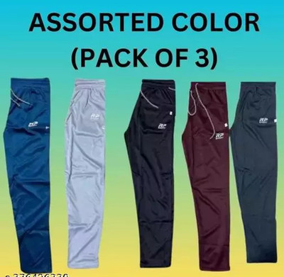 Fragment Track Pant For Boys & Girls(Multicolor, Pack of 3)