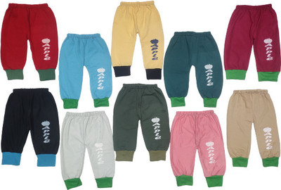 BobbleKids Track Pant For Baby Boys & Baby Girls(Multicolor, Pack of 10)