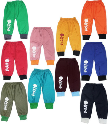 BobbleKids Track Pant For Baby Boys & Baby Girls(Multicolor, Pack of 10)