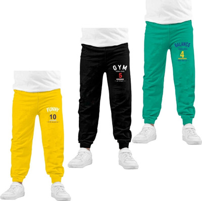 Melisa Track Pant For Boys(Black, Pack of 3)