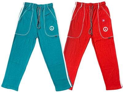 AMNOUR Track Pant For Boys(Multicolor, Pack of 2)