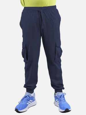 KiddoPanti Track Pant For Boys & Girls(Dark Blue, Pack of 1)