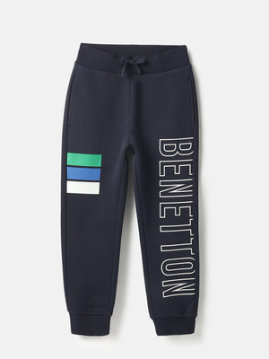 United Colors of Benetton Track Pant For Boys(Dark Blue, Pack of 1)