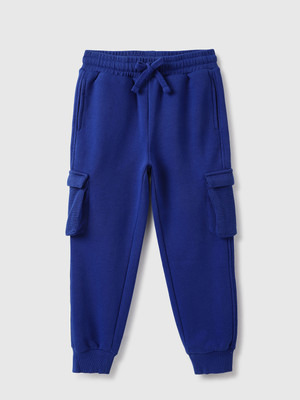 United Colors of Benetton Track Pant For Baby Boys(Blue, Pack of 1)