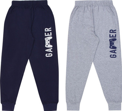 Classy Messy Track Pant For Boys & Girls(Blue, Pack of 2)