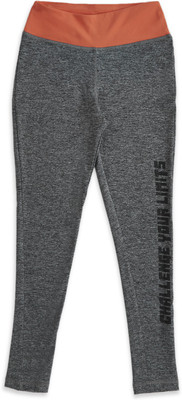 Pantaloons Junior Track Pant For Girls(Grey, Pack of 1)