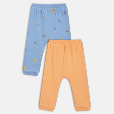 MINI KLUB Track Pant For Baby Boys(Green, Pack of 2)