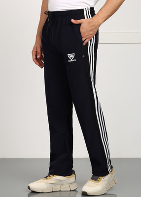 mank D Striped Men Blue Track Pants