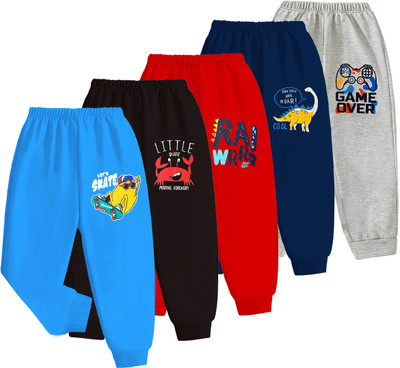 Kuchipoo Track Pant For Baby Boys & Baby Girls(Multicolor, Pack of 5)