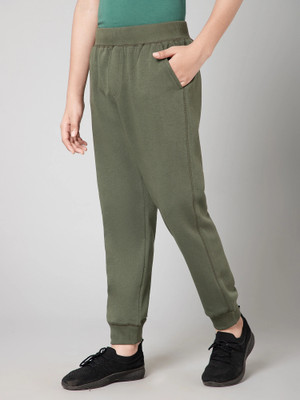 Alan Jones Track Pant For Boys(Dark Green, Pack of 1)