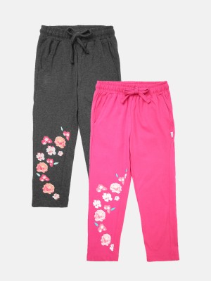 Mackly Track Pant For Girls(Pink, Pack of 2)