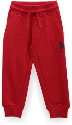 U.S. POLO ASSN. Track Pant For Baby Boys(Red, Pack of 1)