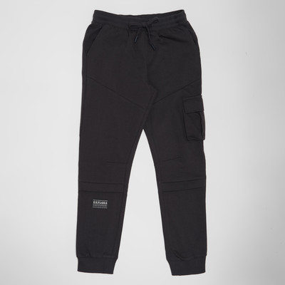 Pantaloons Junior Track Pant For Boys(Black, Pack of 1)
