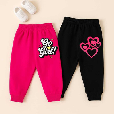 KIDDIFY Track Pant For Baby Girls(Multicolor, Pack of 2)
