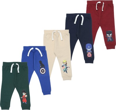 GREEN WILD Track Pant For Baby Boys & Baby Girls(Multicolor, Pack of 5)