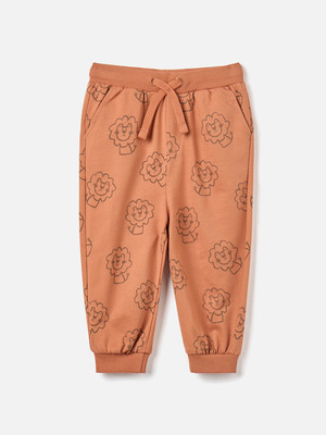 JUNIORS by Babyshop Track Pant For Baby Boys(Brown, Pack of 1)