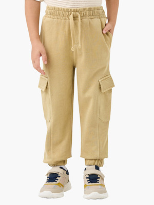 JUNIORS by Babyshop Track Pant For Boys(Brown, Pack of 1)