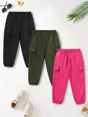 Trampoline Track Pant For Girls(Multicolor, Pack of 3)