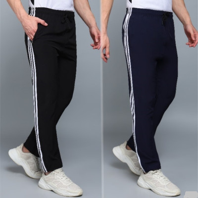 mank D Track Pant For Boys(Black, Dark Blue, Pack of 2)