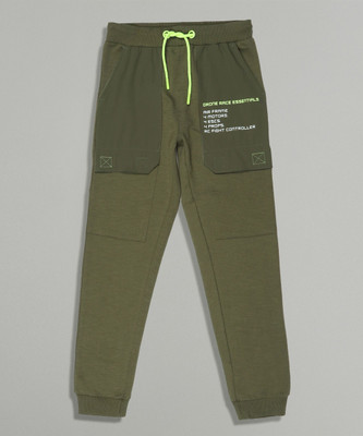 PROVOGUE Track Pant For Boys(Green, Pack of 1)