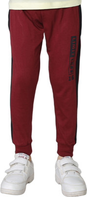 CRAZYPENGUIN ELITE Track Pant For Boys(Maroon, Pack of 1)