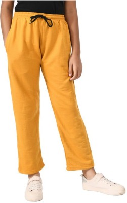 IndiWeaves Track Pant For Girls(Yellow, Pack of 1)