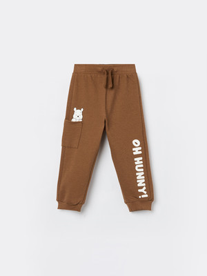 Juniors by Lifestyle Track Pant For Boys(Brown, Pack of 1)