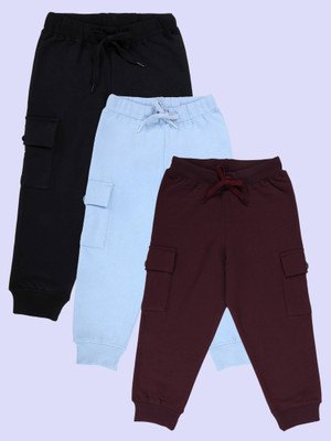 KiddoPanti Track Pant For Boys(Multicolor, Pack of 3)