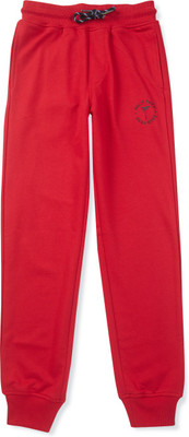 Palm Tree Track Pant For Boys(Red, Pack of 1)