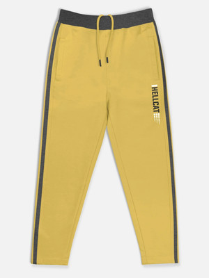 Hellcat Track Pant For Boys(Yellow, Pack of 1)