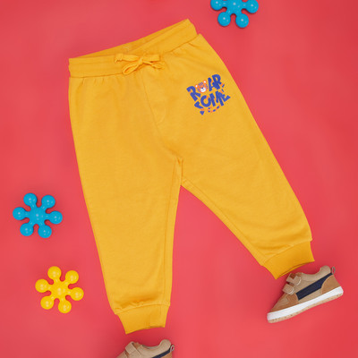 Pantaloons Baby Track Pant For Baby Boys(Yellow, Pack of 1)