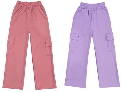 IBNAT FASHION Track Pant For Girls(Multicolor, Pack of 2)