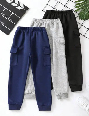 ZF SPORTS Track Pant For Boys & Girls(Multicolor, Pack of 3)