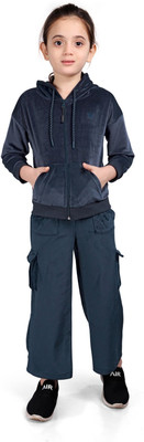 Plum Tree Girls Casual Sweatshirt Track Pants(Navy)