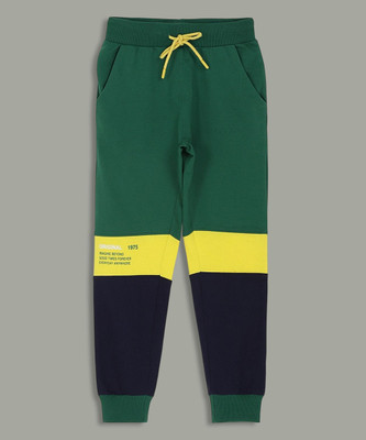 PROVOGUE Track Pant For Boys(Green, Pack of 1)