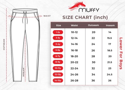 Muffy Track Pant For Boys(Brown, Pack of 1)