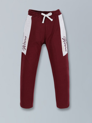 3Pin Track Pant For Boys(Maroon, Pack of 1)