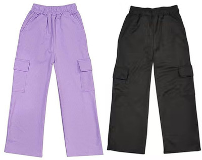 IBNAT FASHION Track Pant For Girls(Multicolor, Pack of 2)