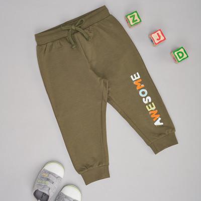 Pantaloons Baby Track Pant For Baby Boys(Green, Pack of 1)