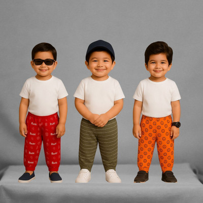 AMY Track Pant For Baby Boys(Multicolor, Pack of 3)