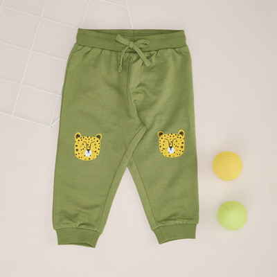 Pantaloons Baby Track Pant For Baby Boys(Green, Pack of 1)