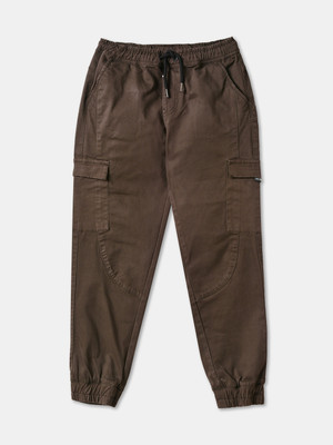 R&B Track Pant For Boys(Brown, Pack of 1)