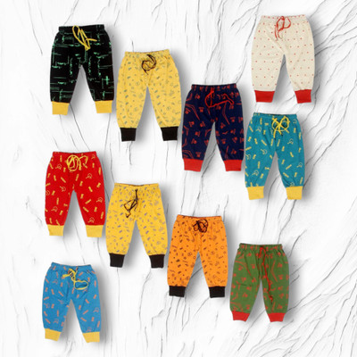 HouseOfCommon Track Pant For Baby Boys(Multicolor, Pack of 10)